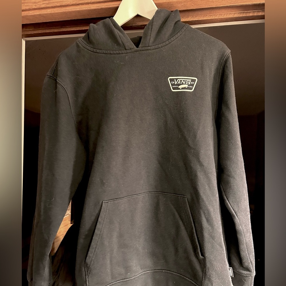Vans hoodie black, kids XL